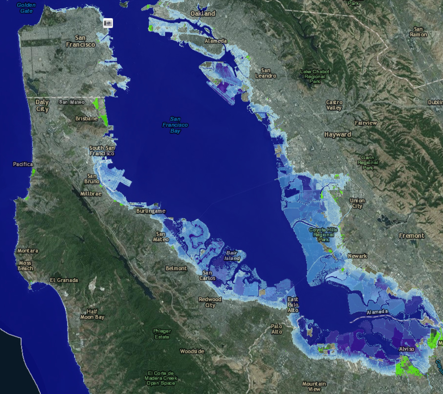 NOAA-Silicon-Valley-seal-level-rise-map